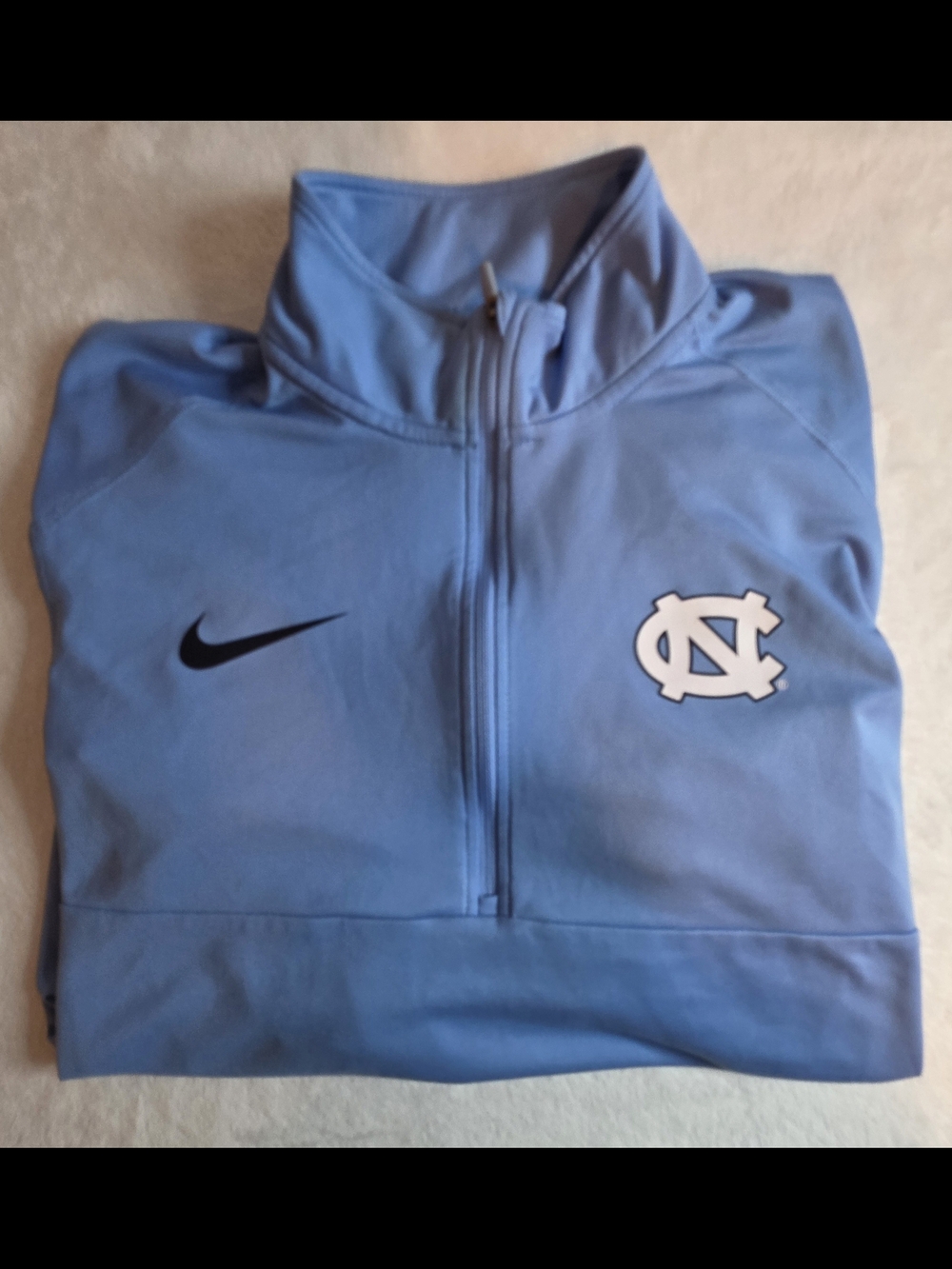 Nike Dri-FIT UNC Tar Heels Quarter Zip Pullover Men’s Medium Blue Long Sleeve